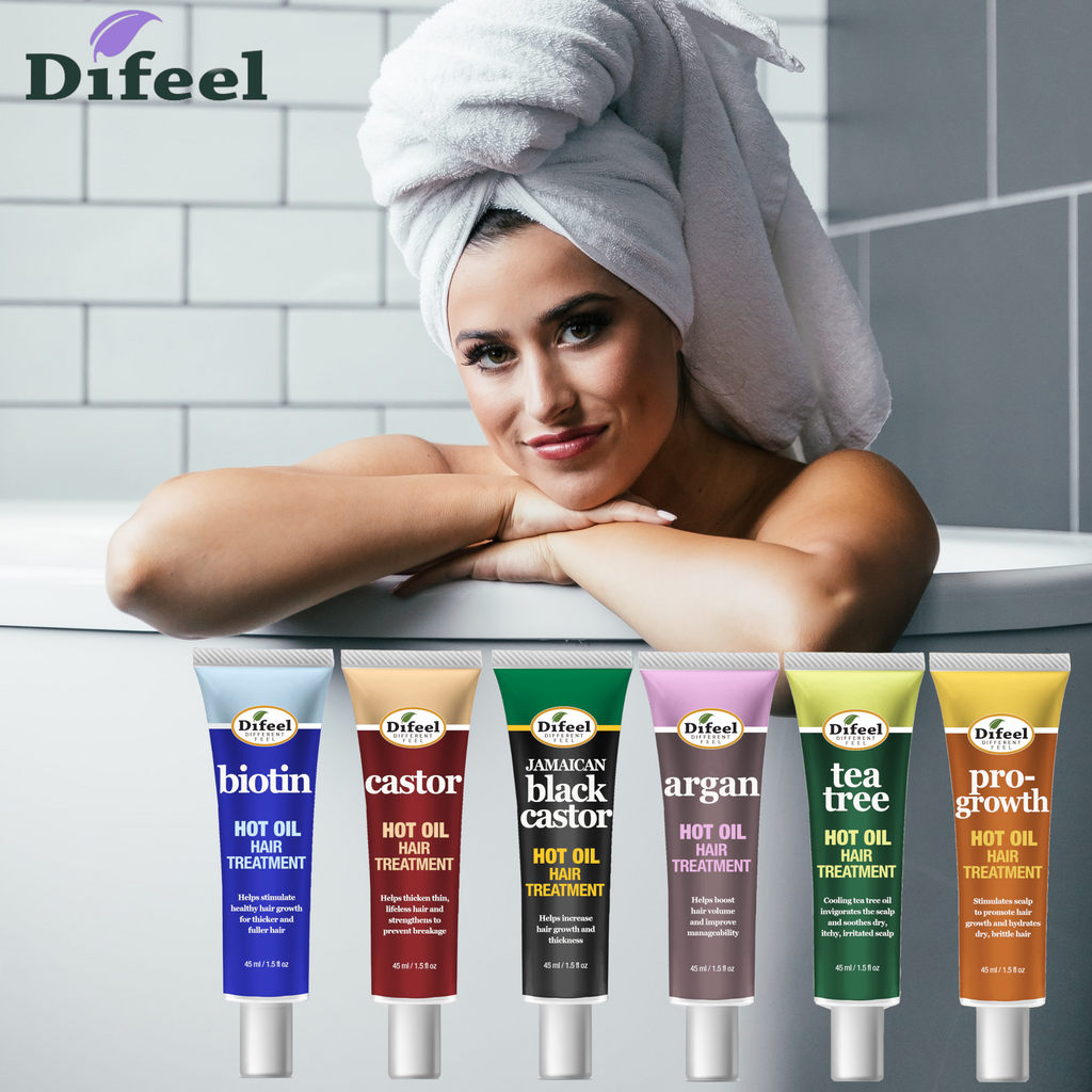 Difeel Hot Oil Hair Treatment with Tea Tree Oil 1.5 oz. (Pack of 2)