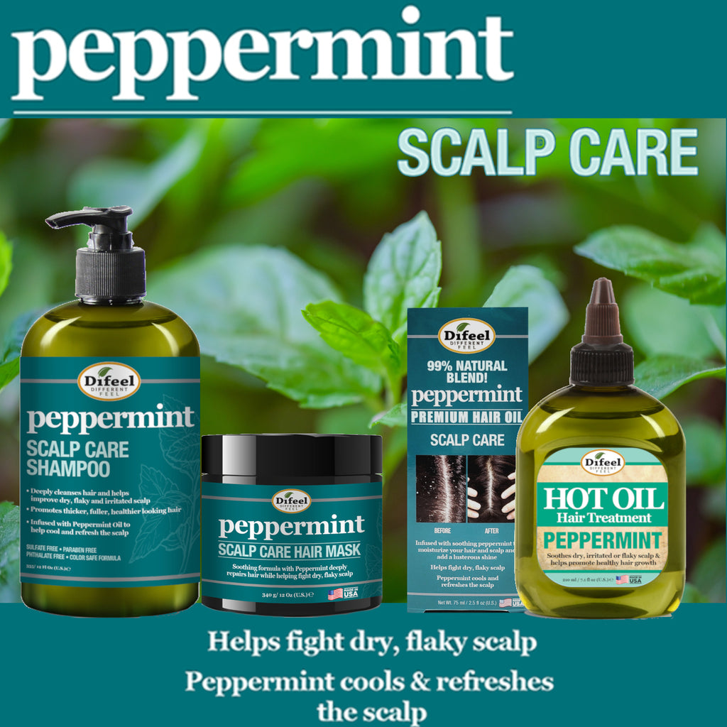 Difeel Peppermint Scalp Care Hair Oil 7.1 oz. (PACK OF 4)