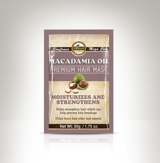 Difeel Premium Deep Conditioning Hair Mask - Macadamia Oil 1.75 oz. (Pack of 2)