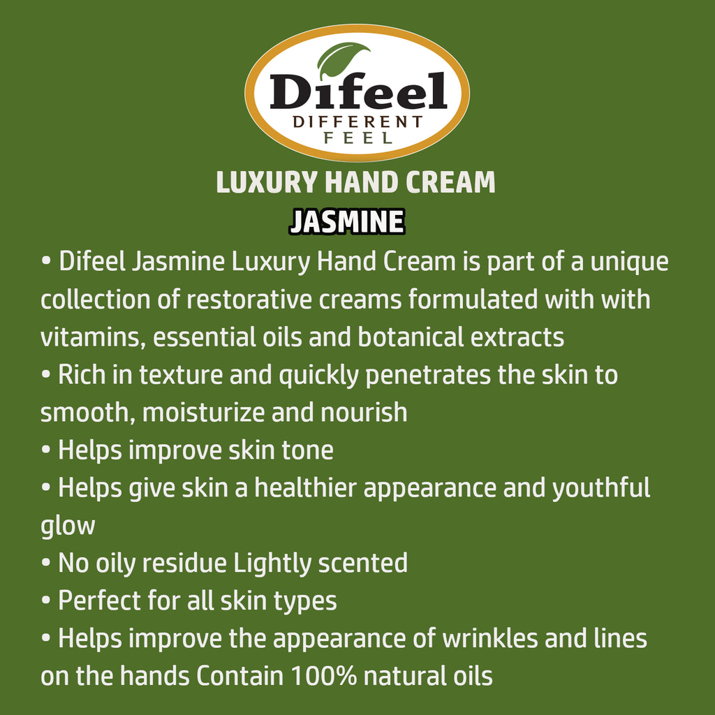Difeel Luxury Moisturizing Hand Cream - Jasmine 1.4 oz.