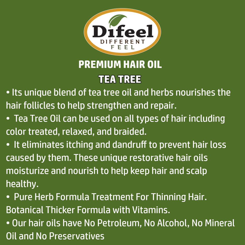 Difeel Premium Natural Hair Oil - Tea Tree Oil 2.5 oz.