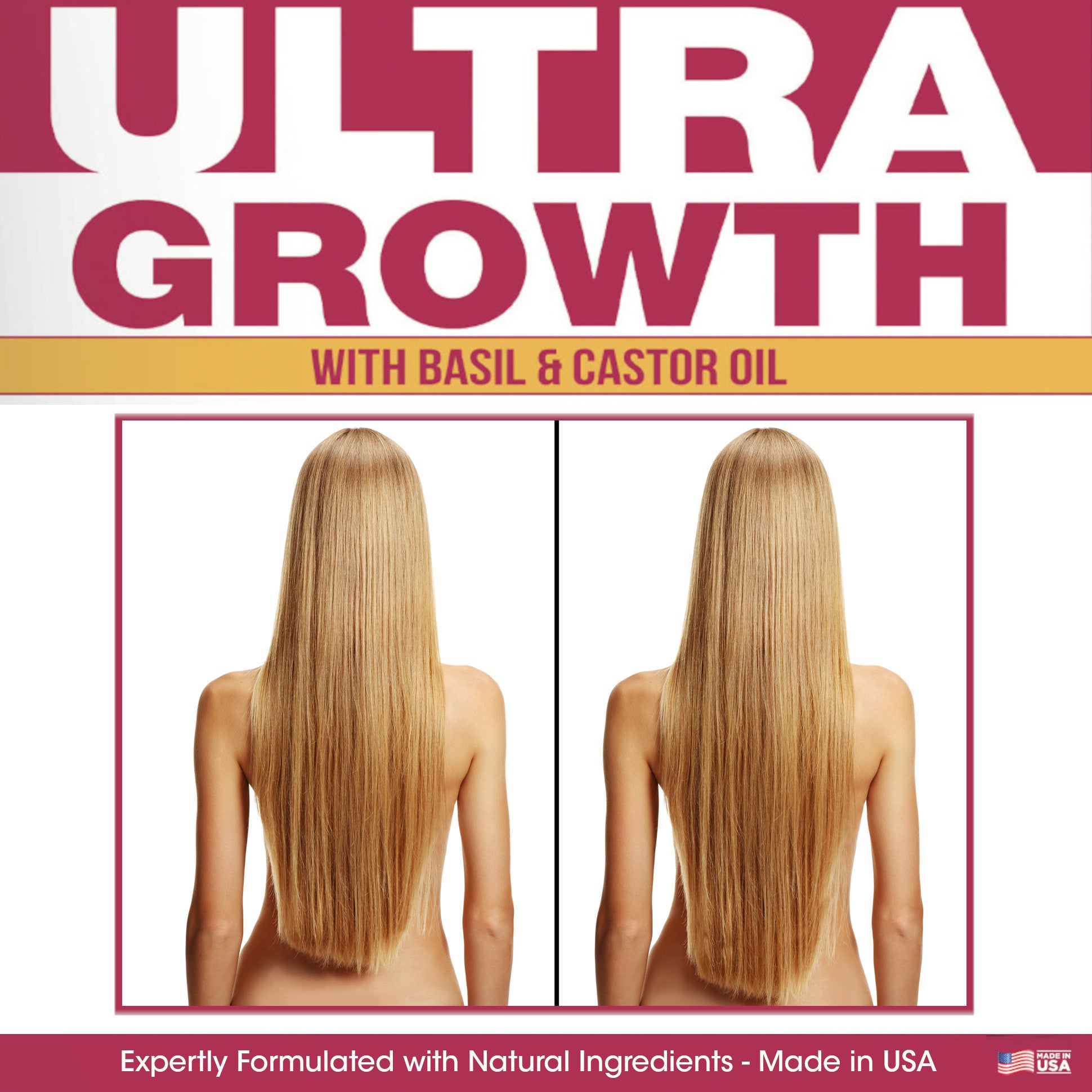 Difeel Ultra Growth Basil & Castor Hair Oil Leave in Conditioning Spray 6 oz.