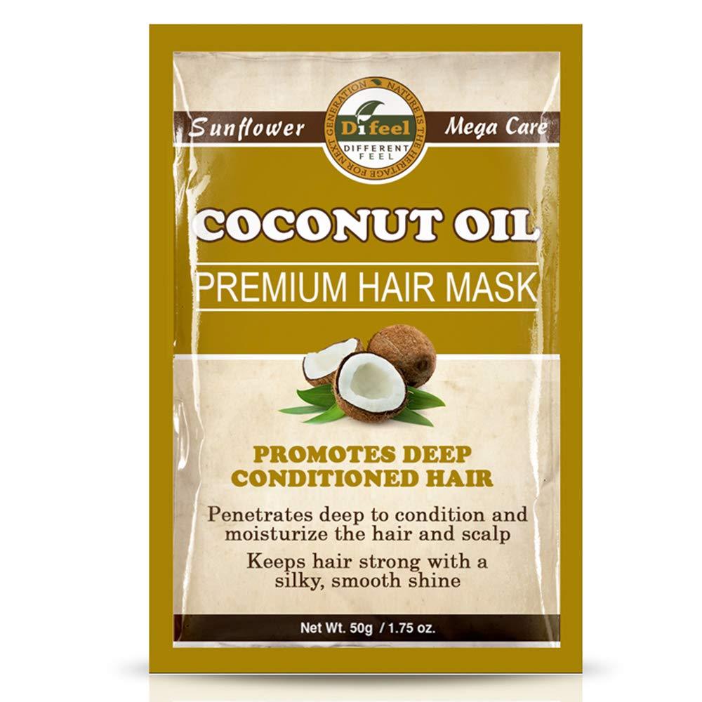 Difeel Premium Deep Conditioning Hair Mask - Coconut Oil 1.75 oz. (Pack of 2)