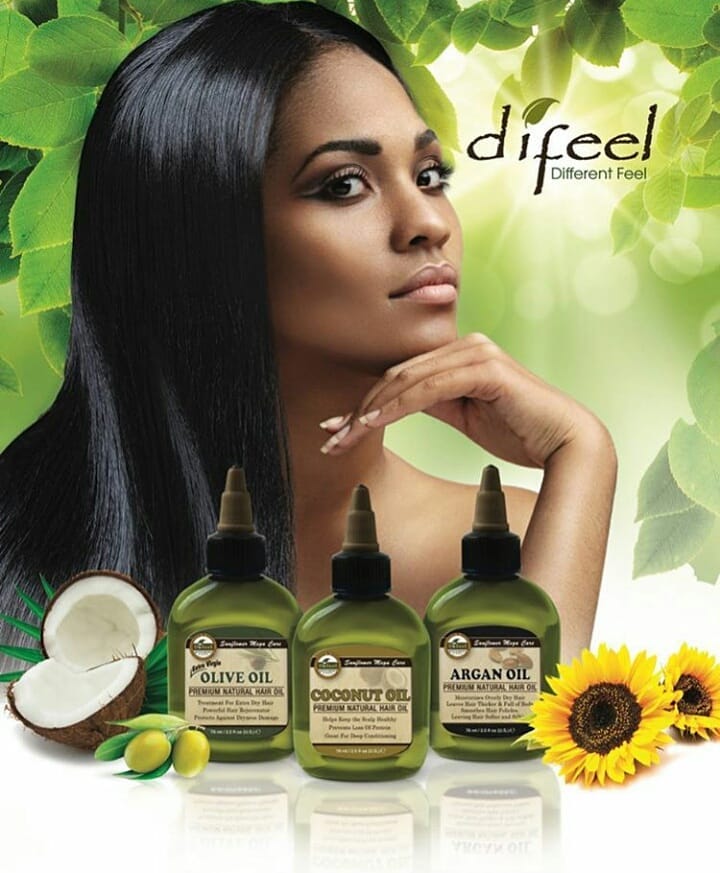 Difeel 99% Natural Hair Care Solutions - Anti-frizz Hair Oil 7.1 oz.