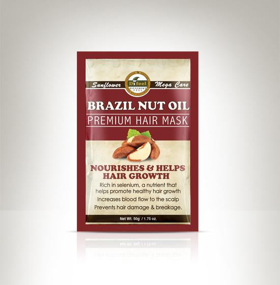 Difeel Premium Deep Conditioning Hair Mask - Brazil Nut Oil 1.75 oz. (Pack of 2)