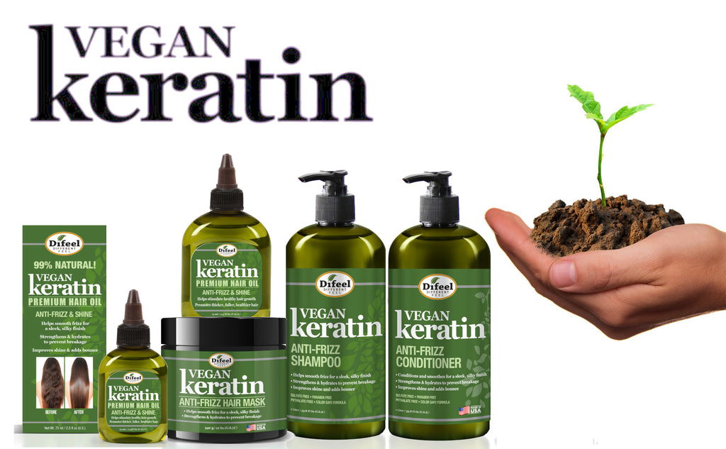 Difeel Vegan Keratin Premium Hair Oil - Anti Frizz & Shine 7.1 oz. (PACK OF 4)